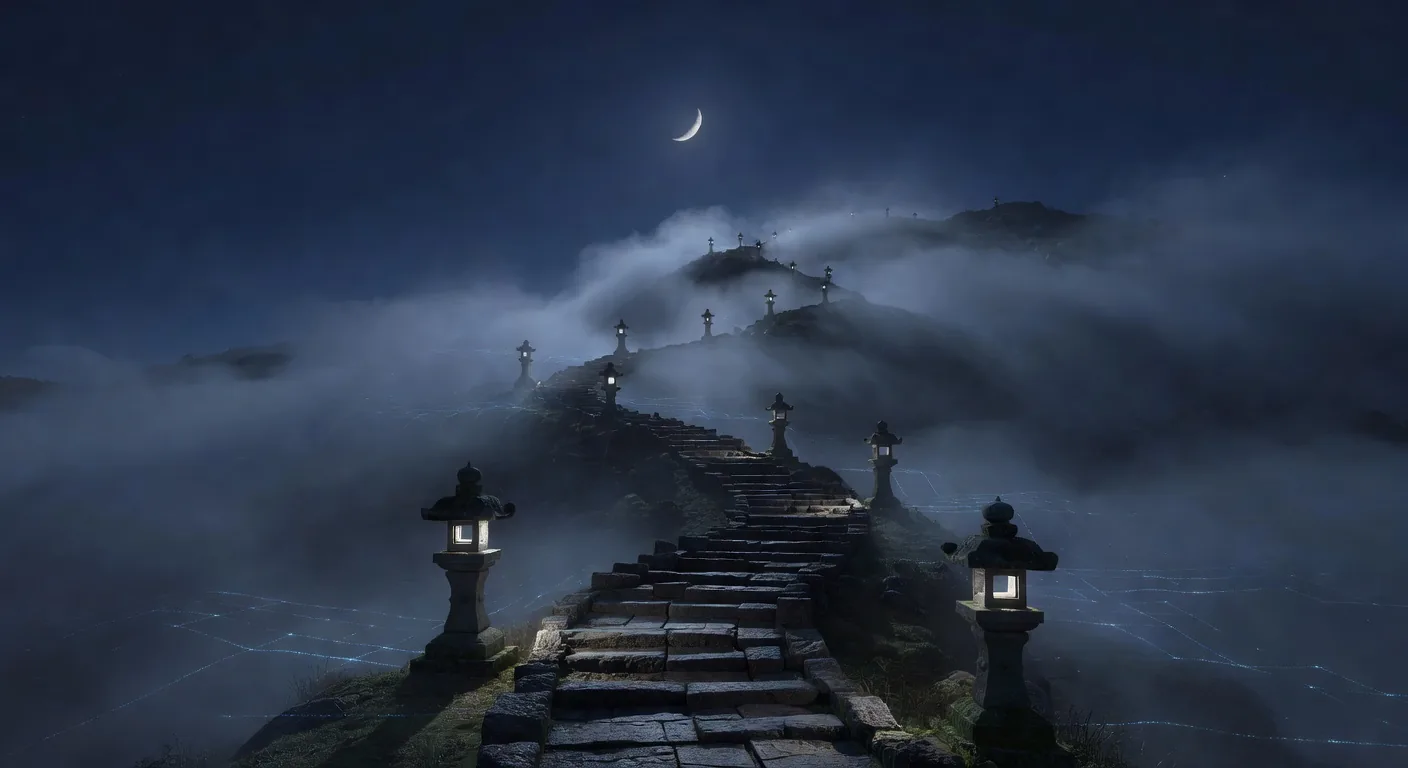 霧の山道